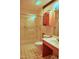 Bright bathroom featuring a glass shower, modern toilet, and vanity with storage at 3027 Maple Ave # Apt K3, Burlington, NC 27215