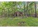 Unique dome-shaped home with a stone chimney, surrounded by lush greenery and mature trees at 3312 Hawk Ridge Rd, Chapel Hill, NC 27516