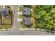 Birds-eye view displays the layout of the neighborhood and the spacious lots at 3700 Horton Hill Dr, New Hill, NC 27562
