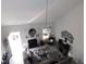 A birds-eye view showcases a cozy living room with a fireplace, plush seating, and ambient lighting at 633 Longstanton Ave, Zebulon, NC 27597