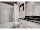 Bathroom features a shower-tub combination and granite countertop vanity at 704 Valleywater St, Fuquay Varina, NC 27526