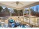 Inviting screened porch with comfortable seating and a view of the backyard at 704 Valleywater St, Fuquay Varina, NC 27526