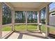 A screened in porch featuring open views of backyard at 1009 Middleground Cir, Durham, NC 27713