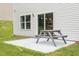 Backyard patio featuring a picnic table and grassy area at 112 Sagamore Avenue, Angier, NC 27501