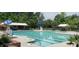 Community pool with lap lanes and lounge seating at 1212 Sand Pine Dr, Cary, NC 27519