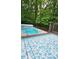 Scenic shot of the backyard's hot tub area with a stylish deck and a peaceful view at 146 Bennett Pl, Clayton, NC 27527