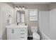 Clean bathroom with modern vanity and updated fixtures at 205 Hornholly Way, Holly Springs, NC 27540