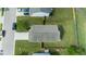 Aerial view of the home, showcasing the roof, lawn, and surrounding neighborhood at 2527 Girvan Dr, Fuquay Varina, NC 27526