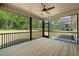 Relaxing screened back porch overlooking the backyard at 260 Pilot Ridge Rd, Zebulon, NC 27597