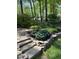 Stone steps and retaining wall create a beautiful garden path at 27425 Walker, Chapel Hill, NC 27517