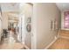 Hallway featuring hardwood floors and views to kitchen at 27425 Walker, Chapel Hill, NC 27517