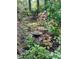 Landscaping featuring a birdbath, flowers, and other greenery at 27425 Walker, Chapel Hill, NC 27517