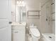 Neutral bathroom with shower, lighting and a vanity with sink at 312 Bridgegate Dr, Cary, NC 27519