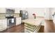 Modern kitchen with stainless appliances and a granite topped kitchen island at 317 Chamberlain Dr, Clayton, NC 27527