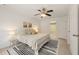 Bright bedroom featuring neutral paint and a ceiling fan at 34 Johnston St, Pittsboro, NC 27312