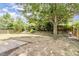 Large backyard with mature trees and mulch at 430 Dogwood Creek Pl, Fuquay Varina, NC 27526