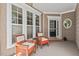 Relaxing front porch with comfortable seating, creating a welcoming outdoor space at 524 Clarenbridge Dr, Cary, NC 27519