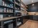 Well-stocked pantry with built-in shelving and cabinets for optimal organization at 661 Manchester Dr, Raleigh, NC 27609