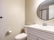 Bathroom featuring modern fixtures, toilet, and vanity at 7408 Sandy Creek Dr, Raleigh, NC 27615