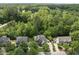 Serene aerial view of a lovely neighborhood with lush greenery and well-maintained homes at 112 Roseberry Way, Holly Springs, NC 27540