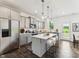 Modern kitchen with stainless steel appliances, a center island with seating, and plenty of cabinet space at 140 Camel Crazies Pl # 39, Lillington, NC 27546