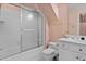 Cozy bathroom featuring a tub/shower combo, and a vanity with storage at 191 Nc 56, Louisburg, NC 27549