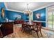 Dining room featuring chandelier lighting and traditional furnishings at 191 Nc 56, Louisburg, NC 27549