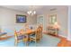 Dining area showcasing a round table, wood chairs, and natural lighting, making it ideal for Gathering meals at 313 Helmsdale Dr, Chapel Hill, NC 27517