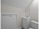 Small bathroom with vanity, toilet, mirror and a storage cabinet at 3653 Range Rd, Stem, NC 27581