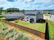 A well-fenced backyard offers a cozy space with patio furniture and neatly trimmed greenery at 45 Iris Dr, Youngsville, NC 27596