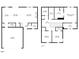 Detailed floorplan showcasing living spaces, kitchen, dining area, garage, pantry, and bedrooms above at 45 Iris Dr, Youngsville, NC 27596