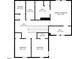 Detailed floorplan of a second story showcasing bedroom sizes, bathrooms, walk-in closets, and laundry room at 45 Iris Dr, Youngsville, NC 27596