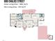 Detailed floor plan showcasing the layout of the home, including room dimensions and connections at 606 Chalice St, Durham, NC 27705