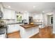 Modern kitchen with stainless steel appliances and a center island at 606 Chalice St, Durham, NC 27705
