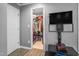 Walk-in closet with ample storage space and a TV for added convenience at 1022 Early Rise St St, Raleigh, NC 27610