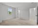 Empty bedroom with neutral carpet, one window, white walls, and recessed lighting at 109 Highland Mist Cir, Apex, NC 27539