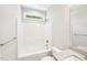 Bathroom with tub and shower and granite vanity at 15 Nottingham Pl, Smithfield, NC 27577