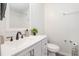Bathroom featuring a large vanity, modern fixtures, and ample lighting, creating a clean, contemporary space at 1508 Malta Ave, Raleigh, NC 27610
