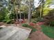 Brick retaining wall holds manicured and flowering landscape with many azaleas at 1604 Westbridge Ct, Raleigh, NC 27606