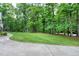 Expansive green lawn surrounded by mature trees at 168 E Deer, Apex, NC 27523