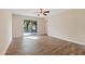 Bonus room with sliding doors to deck and stylish, modern flooring at 1732 Bobwhite Ln, Rocky Mount, NC 27804