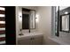 Elegant bathroom features a sleek vanity, modern lighting, and a stylish mirror at 1802 Pershing Rd, Raleigh, NC 27608