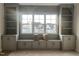 Elegant built-in shelves surround the windows and the built-in bench at 25 Deer Tail Ln # 52, Fuquay Varina, NC 27526