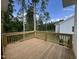 Wood deck overlooking a large backyard with a forest view at 269 Deer Tail Ln # 44, Fuquay Varina, NC 27526