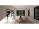 Bright dining room with contemporary chandelier and modern decorations at 269 Deer Tail Ln # 44, Fuquay Varina, NC 27526
