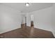 Bedroom featuring hardwood floors, a neutral color palette, and an open doorway at 333 Trout Valley Rd, Wake Forest, NC 27587