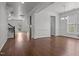 Bright living room features hardwood floors, crown molding, and ample natural light at 333 Trout Valley Rd, Wake Forest, NC 27587
