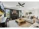 Bright dining space with a view of the outdoor patio through sliding doors at 4504 Beckel Rd, Willow Springs, NC 27592