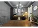 Modern office with custom built-ins, wood floors and wainscoting at 4504 Beckel Rd, Willow Springs, NC 27592