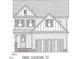Detailed elevation of a two-story home with a garage and classic architectural design at 58 Butterbean Ct, Zebulon, NC 27597